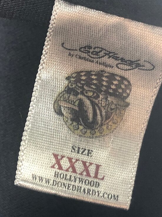 Ed Hardy Designs Mens T Shirt Black Skull Poker Dice Money Size 3XL - Picture 2 of 12